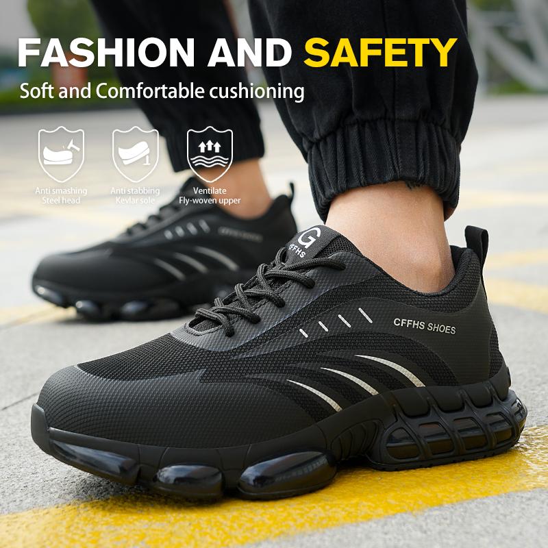 Breathable, Lightweight and Comfortable Anti-smash and Anti-puncture Safety Shoes