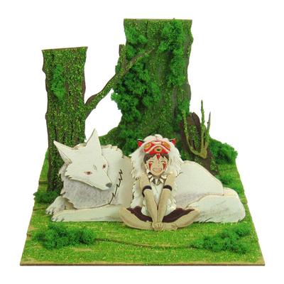 Sankei Набор для бумажного моделирования Studio Ghibli Mini Принцесса Мононоке Сан и Волк MP07-45