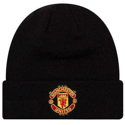 Шапка Core Cuff Beanie Manchester United FC, мужская черная кепка