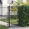 ASSEN Fence Post 200 x 88 x 14 cm Steel Gray Lockable