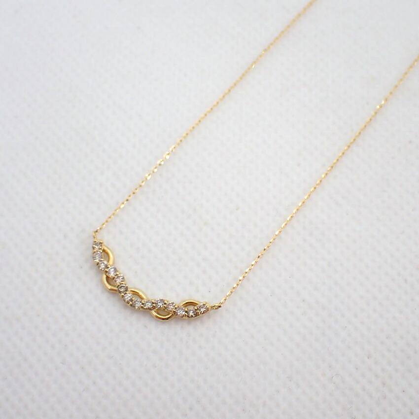 [Новое] Бриллиантовое колье/подвеска K18YG [i3-1]