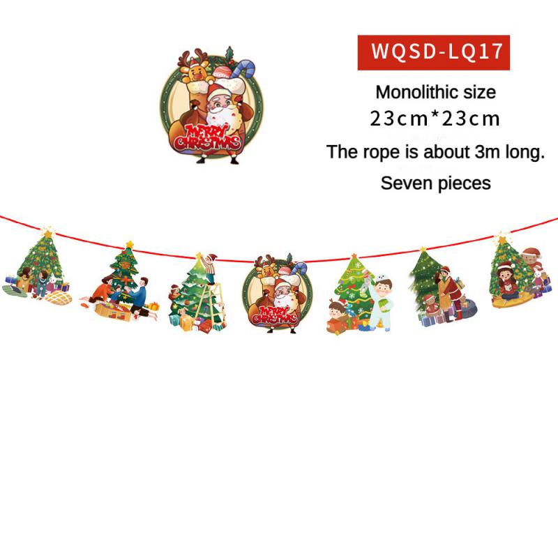 Рождественский баннер 2024 года Веселые рождественские украшения для дома Гирлянда Санта-Клаус Навидад для рождественского подарка Ноэль Декор Новый год 2025