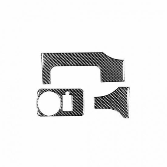 3Pcs Carbon Fiber Interior Headlight Switch Cover Trim For Ford Mustang 2005-09
