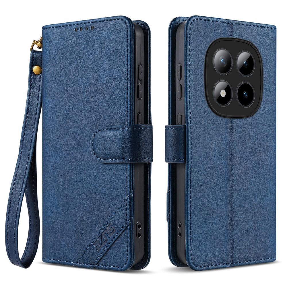 Wallet Case for Redmi Note 15 Pro+ 5G - Leather/PU, Blue, With Lanyard