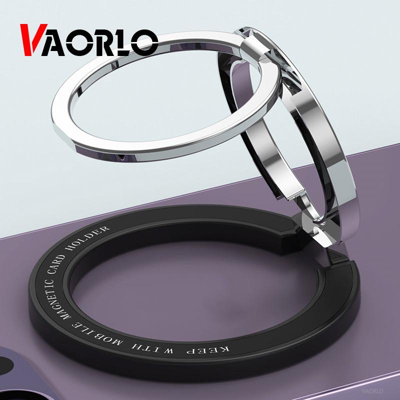 VAORLO Original For Magsafe Magnetic Stand Mini Alloy Portable Foldable Desktop Holder Magnet Finger Ring Bracket For iPhone 12 13 14 Pro