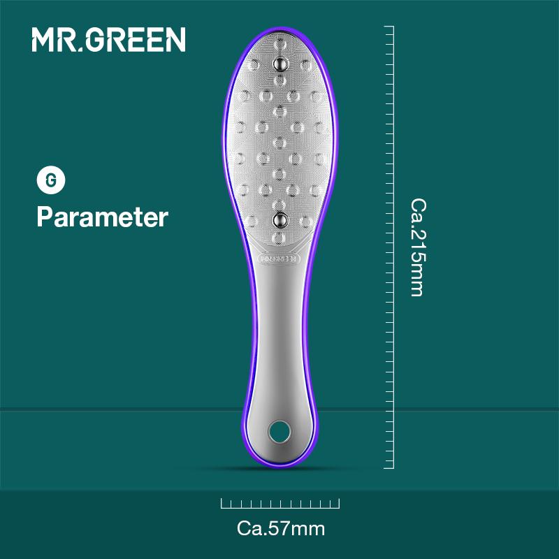 MR.GREEN Foot File Double Sided Pedicure Foot Care Tools Professional Callus Remover Foot Rasp Stainless Steel Foot Scrubber For Feet MR-2205