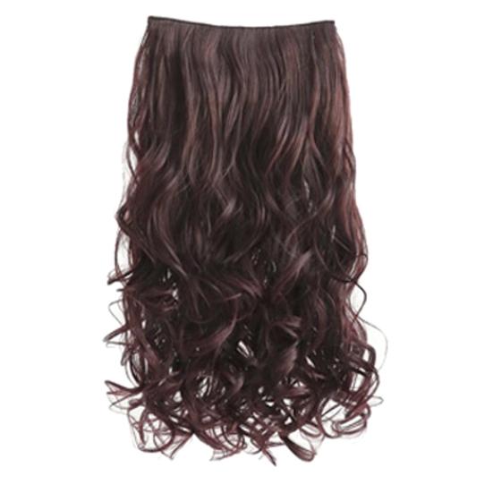 Women Beauty Full Head Clip Curly Hair Extension Wavy Synthetic Wig