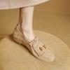 Fashion Suede Loafers Women Slip-On Butterfly Knot Flats Shoes Genuine Leather Ballets Flats Shoes for Women Moccasins Leather Shoes