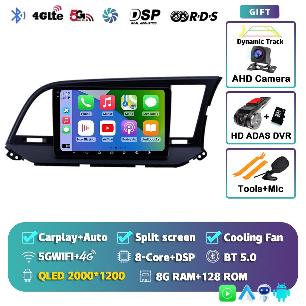 Android 14 Carplay Car Radio For Hyundai Elantra 6 2015 2016 2017 2018 GPS Navigaion Multimidia Video Player Stereo Head Unit 4G