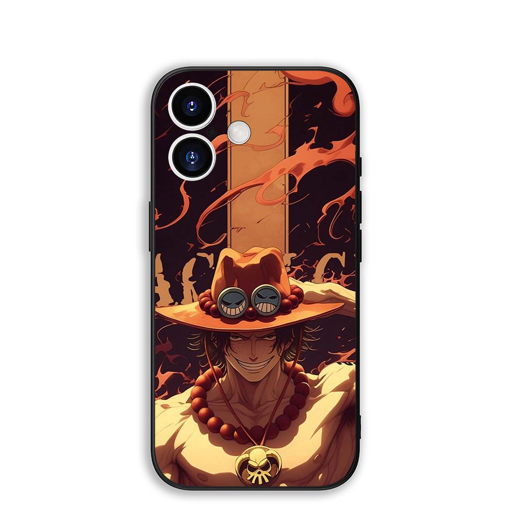 Cover for Samsung Galaxy S25 S24 S23 Fe Ultra Plus S7 Edge A05 A06 A16 A15 A35 Phone Case Portgas D Ace One Pieces Luffy