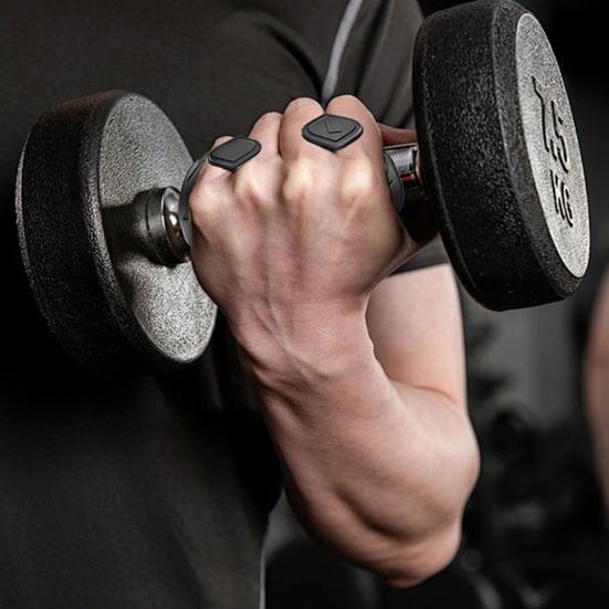 1 пара противоскользящих силиконовых захватов для тренировок на 2 пальца, защита ладони, для тяжелой атлетики, гантелей, становой тяги, подтягиваний, захваты для тренировок в зале, перчатки без пальцев