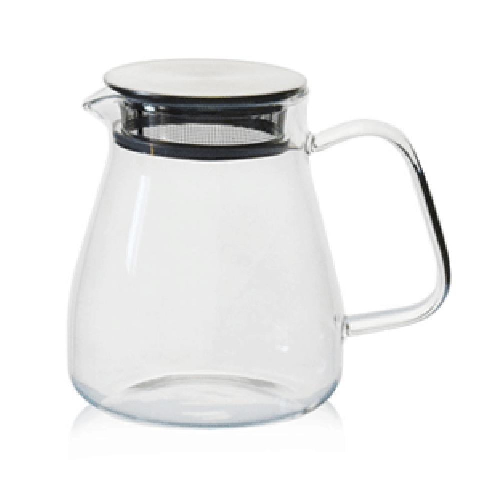 Прозрачный стеклянный чайник со съемной крышкой-фильтром, многофункциональный стильный заварочный чайник, легко моющийся заварочный чайник для офиса/дома