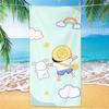 Extra Large Kids Quick Dry Bath Towel Cartoon Character Digital Print Double Sided Flannel Microfiber Beach Towel