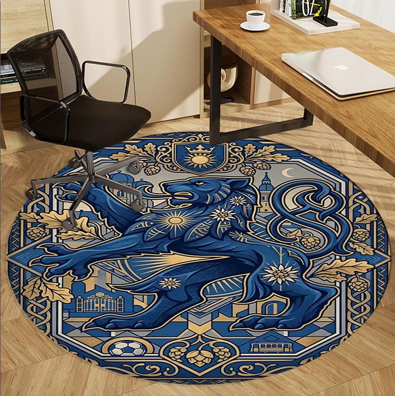 1860 Munchen football club Pattern Round Rug, Indoor/Outdoor Mat, for Picnic, Gameroom, Bedroom, Office, Living Room, Home Decor Carpet, Birthday Gift