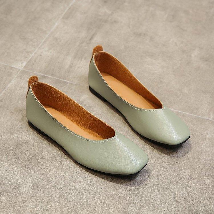 Женская повседневная обувь из мягкой искусственной кожи на плоской подошве