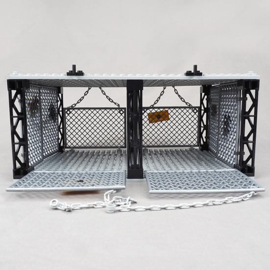 1 набор однослойных строительных блоков для клеток, развивающая простая в сборке модель закрытой клетки для заключенных, сцена Судного дня, настольное украшение для малышей, мальчиков и девочек