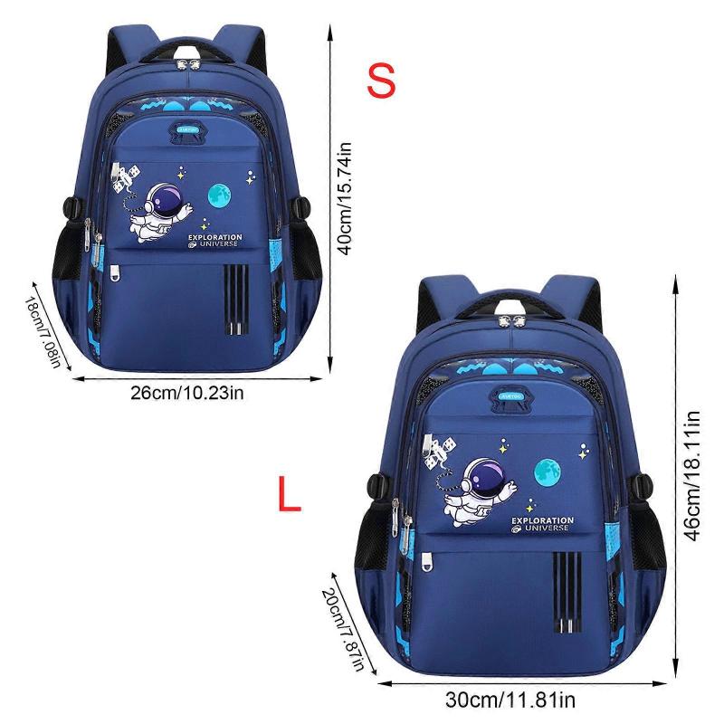 Kids Astronuter Style Backpacks With Spacious Interior Tear Resistant Oxford Cloth School Bag Casual Daypack for Kids Green