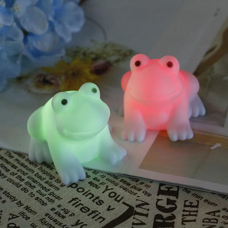 Beautiful And Attractive Magic Led Night Lights Frog Shape Colorful Changing Lamp Room Bar Decor