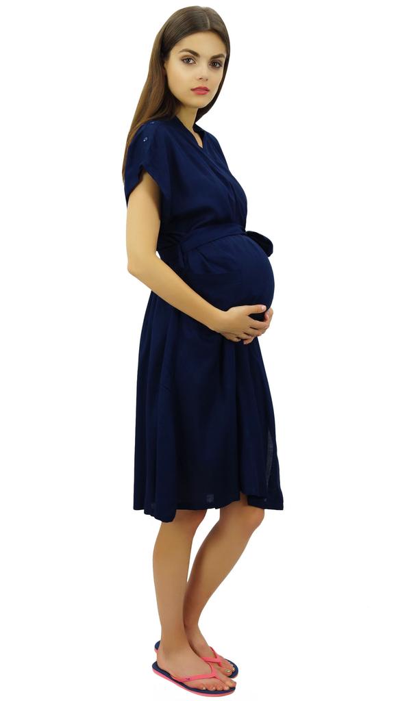 Bimba Maternity Robe Nursing Coverup With Side Shoulder Buttons Baby Shower