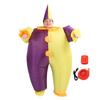 Inflatable Clown Costume for Adults Polyester Blow Up Funny Joker Costume Suit for Holiday Cosplay