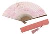 Kyoto Cherry Blossom Karaki Clove Handmade by Kyoto Fan Bag Gift Box Included [Hasegawa] Fan, Pattern, Pink, Carving, Double-sided Pattern, Craftsmen,