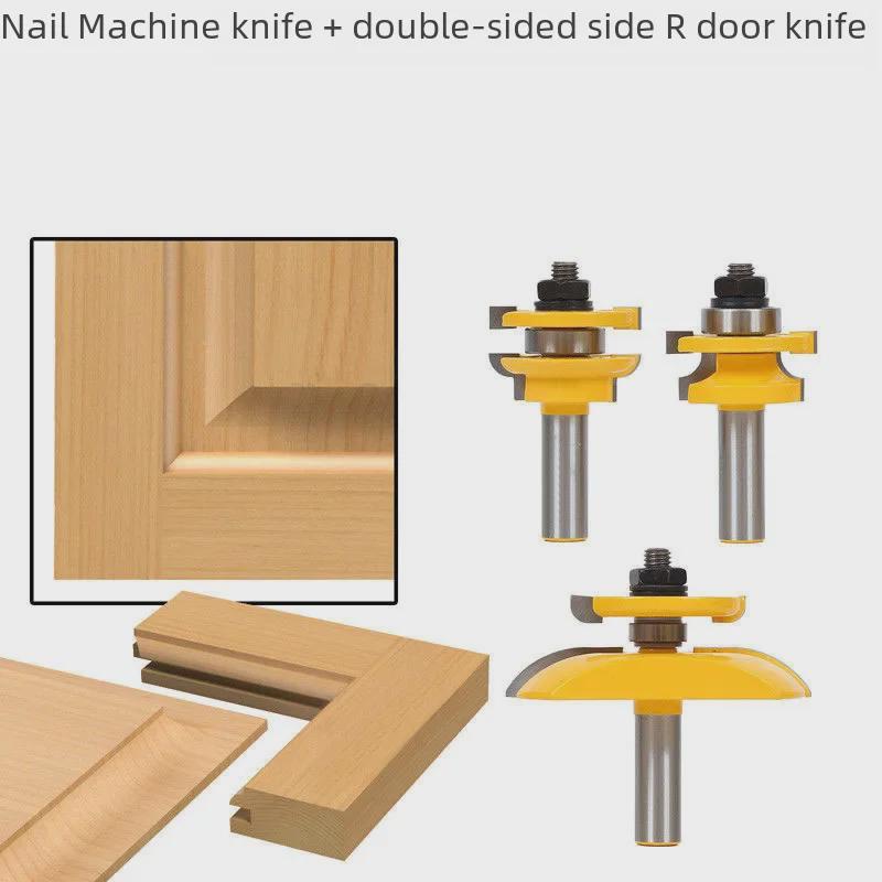 1/2 Handle 3-Piece Mortise Knife Set for Woodworking and Kitchen Cabinet Engraving