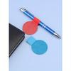 1pc Self-Adhesive Round Pen Holder, Waterproof Leather Surface Portable Pen Clip, Suitable For Home, Office, And School, Notebook Accessory Back