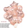 Набор шаров из 14 штук: 18-дюймовые звезды и сердца из латекса с пайетками для украшения дня рождения