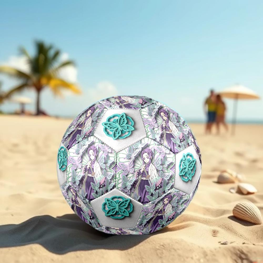 1pc Demon Slayer Kimetsu no Yaiba Football Soccer Ball Size 5 Indoor Soccer Ball Fashion Colorful Backyard Game -Great For Sports Fans Gift HE12