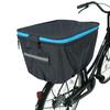AETONYX Bicycle Rear Basket Large with Printed Black MY-170 Cover, Two-Tier, Capacity, Waterproof, Water-Repellent, Water-Resistant Zipper,