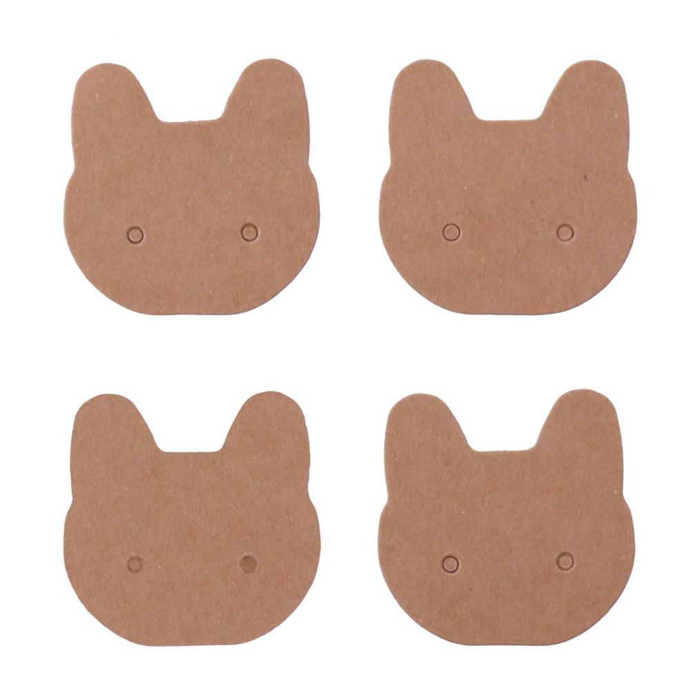 Cat Shaped Earring Display Cards 3 Color Earring Holder Cards DIY Cards