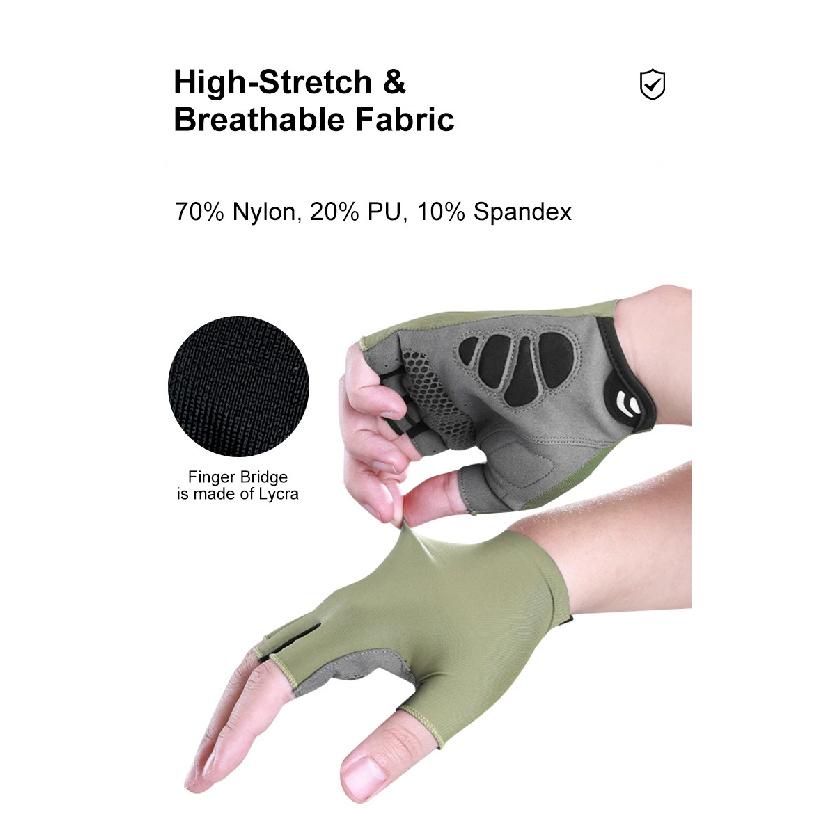 INBIKE New Cycling Gloves Reflective Strips Breathable Mesh MTB Road Biking Gloves Padded Palm for Bike Riding Shock Absorption
