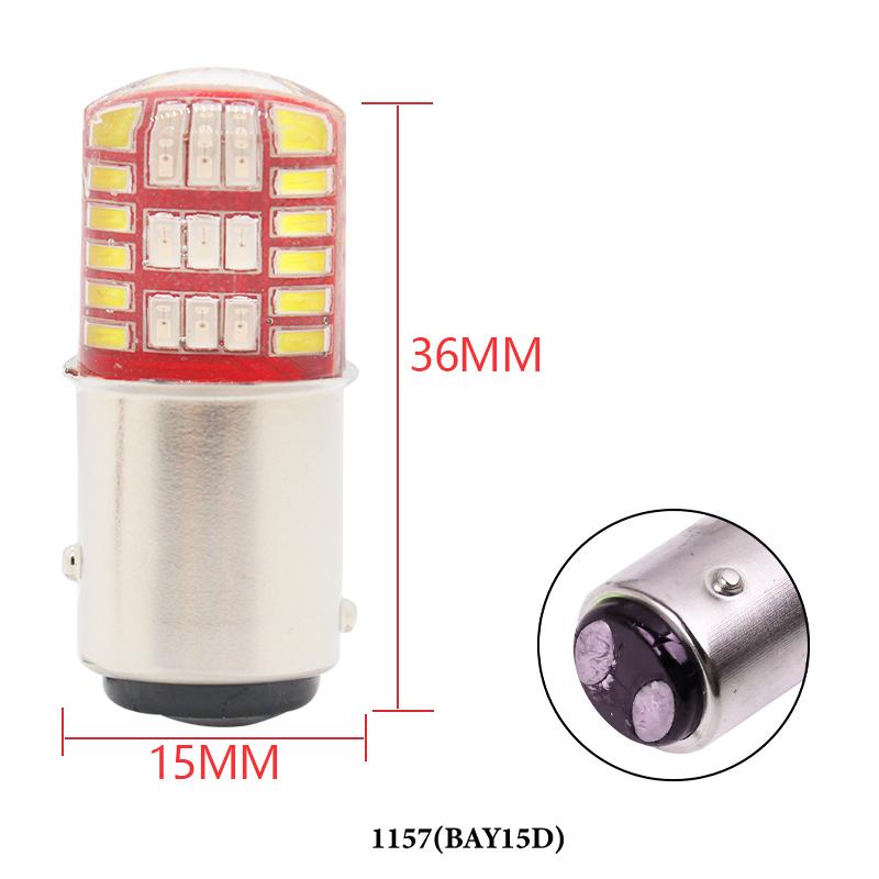 2 шт. светодиодные 3014 светодиодные 42SMD лампы для задних стоп-сигналов автомобиля, лампа указателя поворота, белый + красный