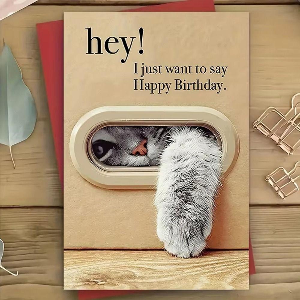 Creative Happy Birthday Card Includes Envelope Birthday Cake Postcards Birthday Party Supplies