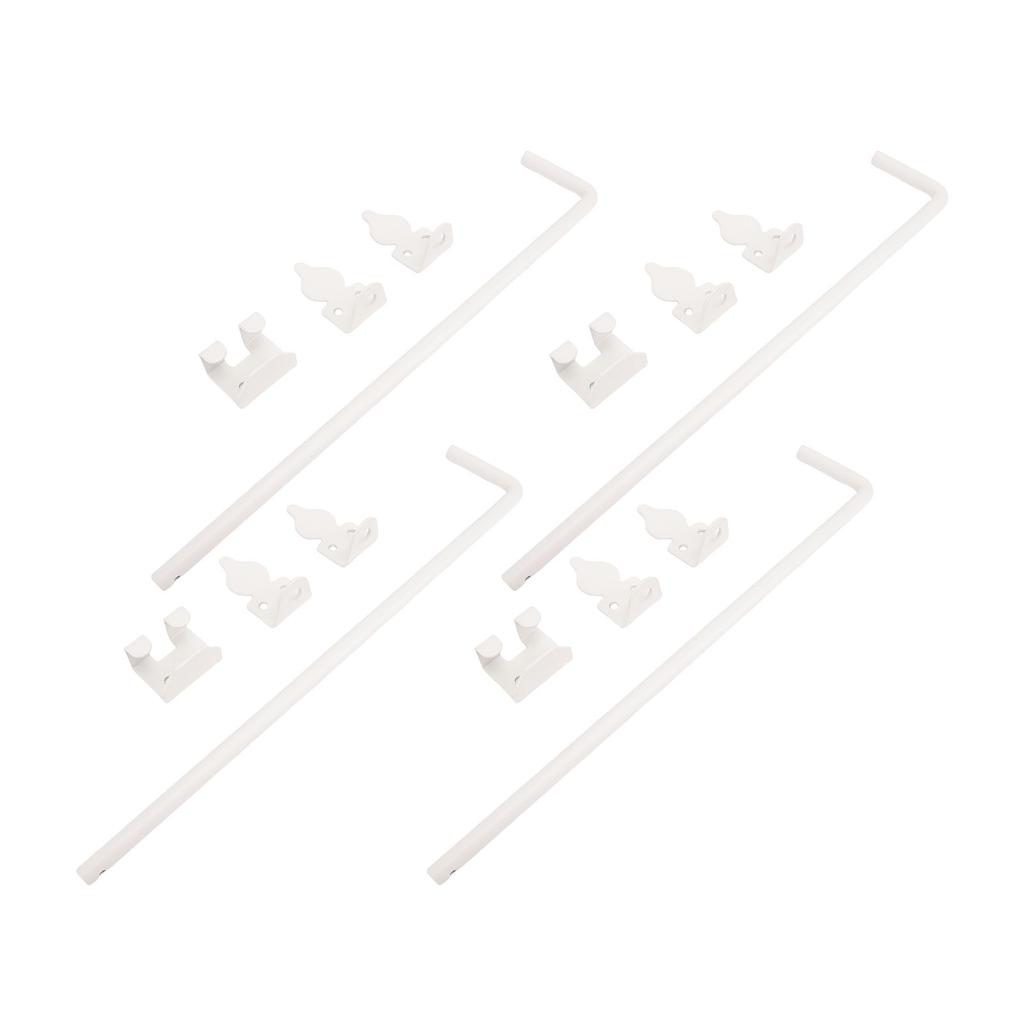 4 Set Cane Screw Gate Drop Rod 12in Wood Fence Ground Latch Metal Stopper Steel Drop Pin Heavy Duty Hardware