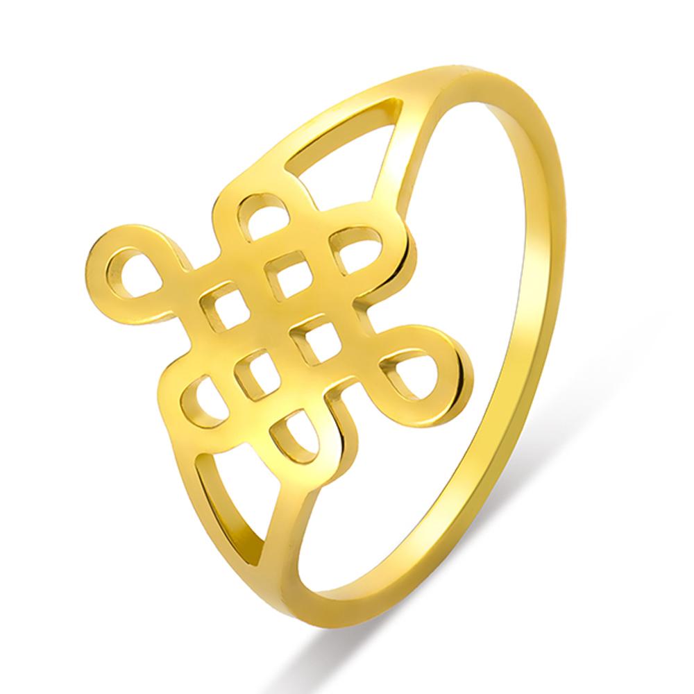 Dawapara Trinity Celtics Knot Ring Irish Love Heart Friendship Promise Engagement Ring Stainless Steel Wedding Band