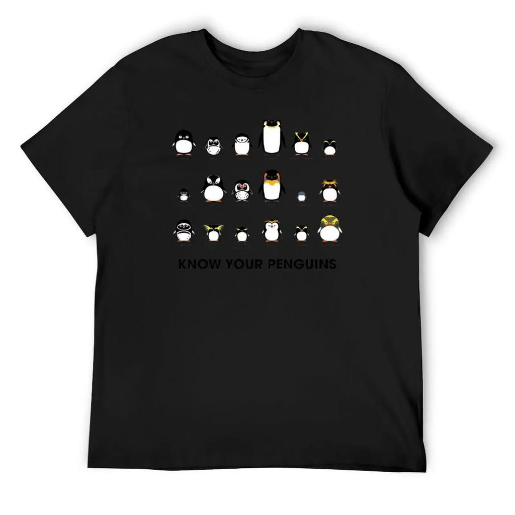 Know Your Penguins T-Shirt animal prinfor boys new gifts and t-shirts cute tops blue lock t shirts men