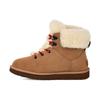 Cow Suede Warm Non-Slip Casual Lace-Up Short Mid-Calf Snow Boots Women Boots Chestnut 1130558-CHE