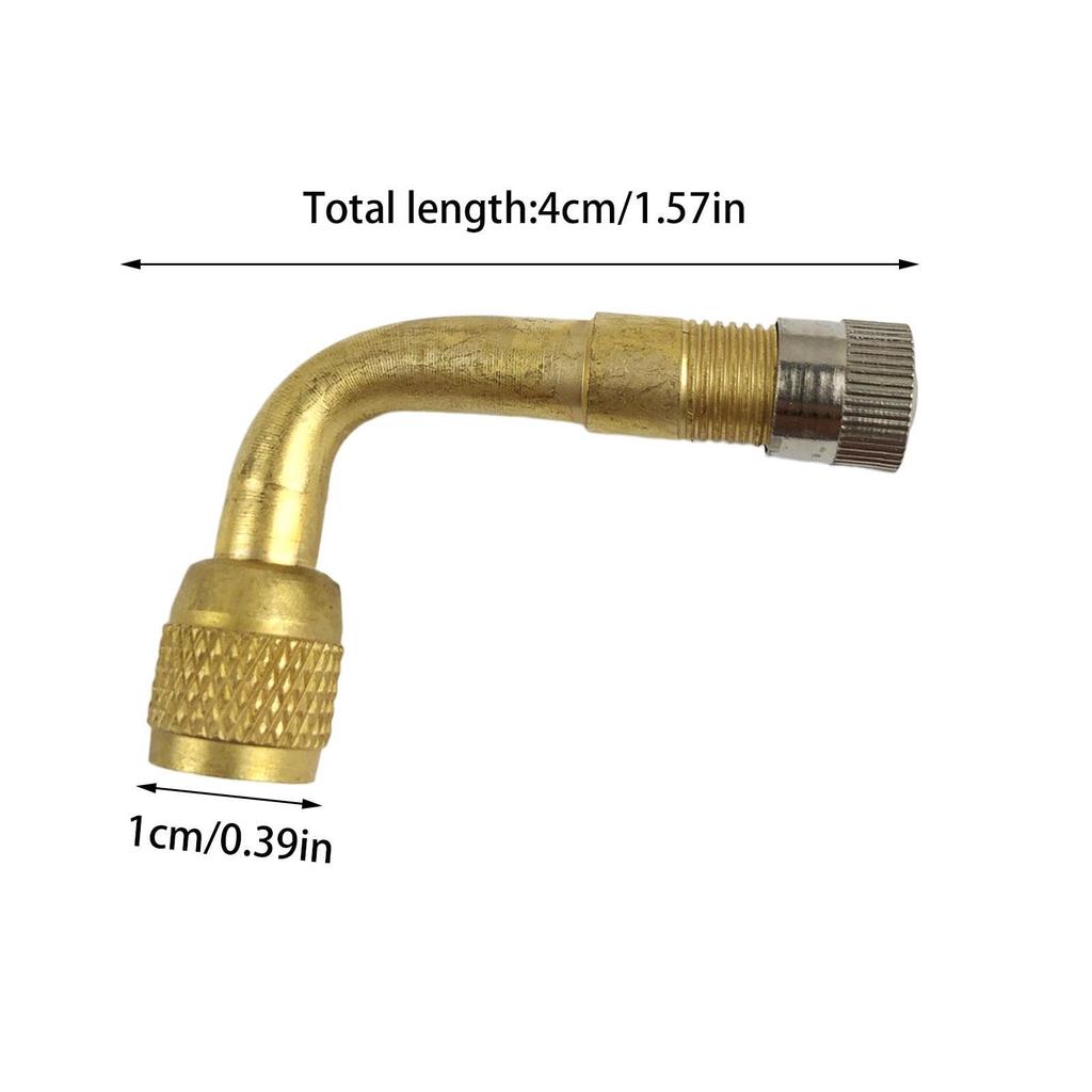 Motorcycle Air Valve, Tire Valve Extension Adapter, Motorbike Tire Extension Valve, 90 Degree Bend