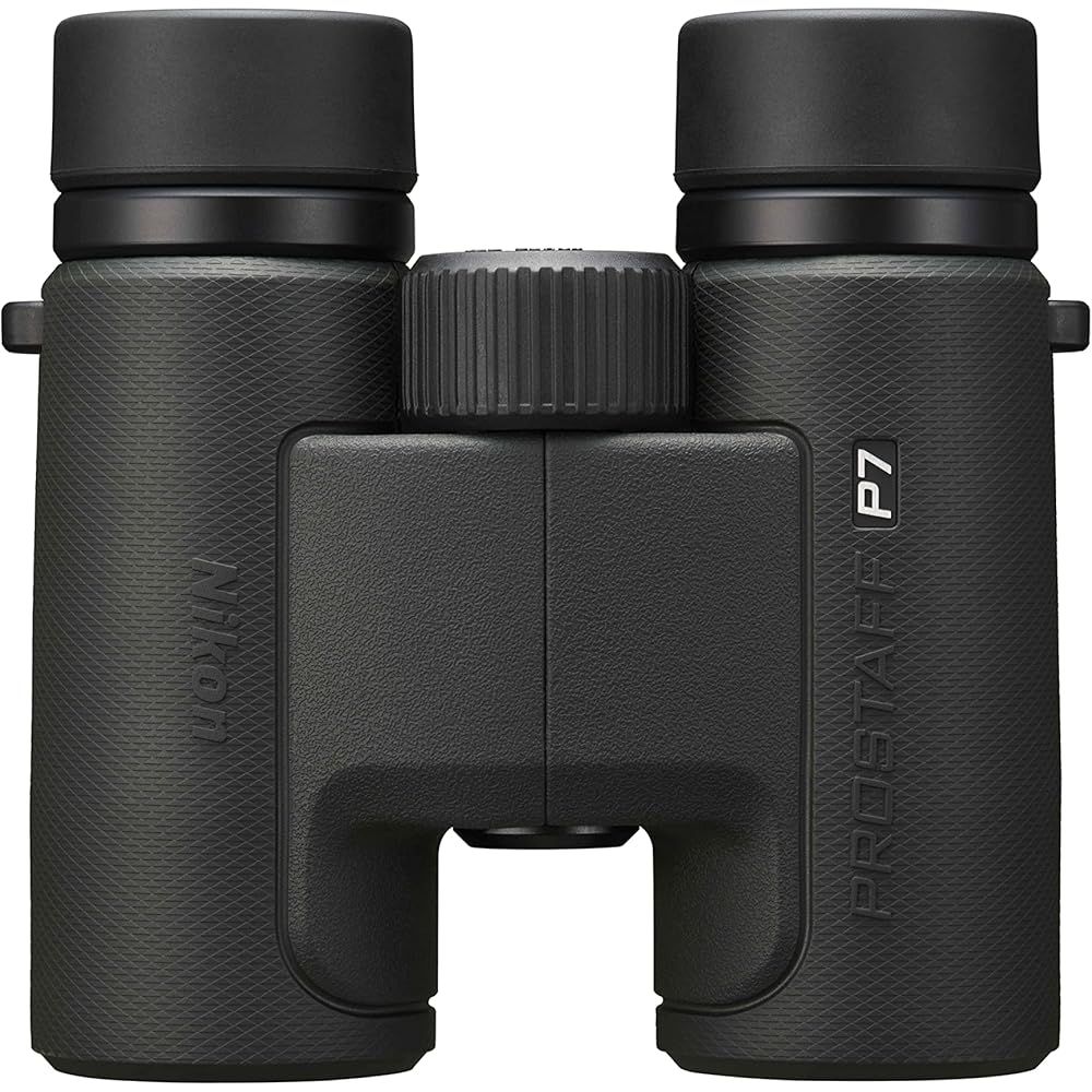 Nikon PROSTAFF P7 10x30 binoculars (10x magnification, 30mm aperture) - Ideal for bird watching, concerts, sporting events, and travel. Charcoal Gray.