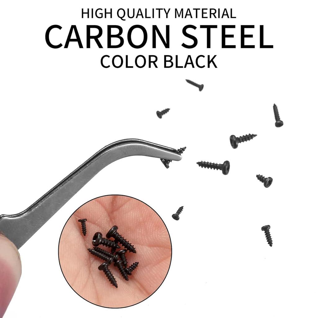 1200 шт. микро-саморезов с плоской головкой, крестообразные мини-винты, крошечные электронные винты для проектов «сделай сам», прочные