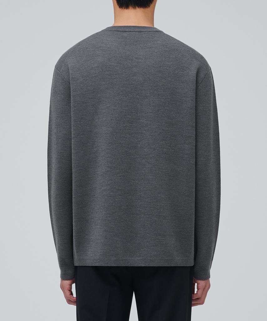 MUSINSA STANDARD Minimal Crew Neck Knit [Medium Gray]