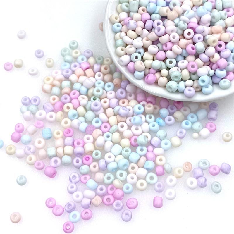 400Pcs 3/4mm Handmade Accessories Necklace Jewelry Beaded Material DIY Earrings Bracelet Cream Rice Beads Matte Fashion