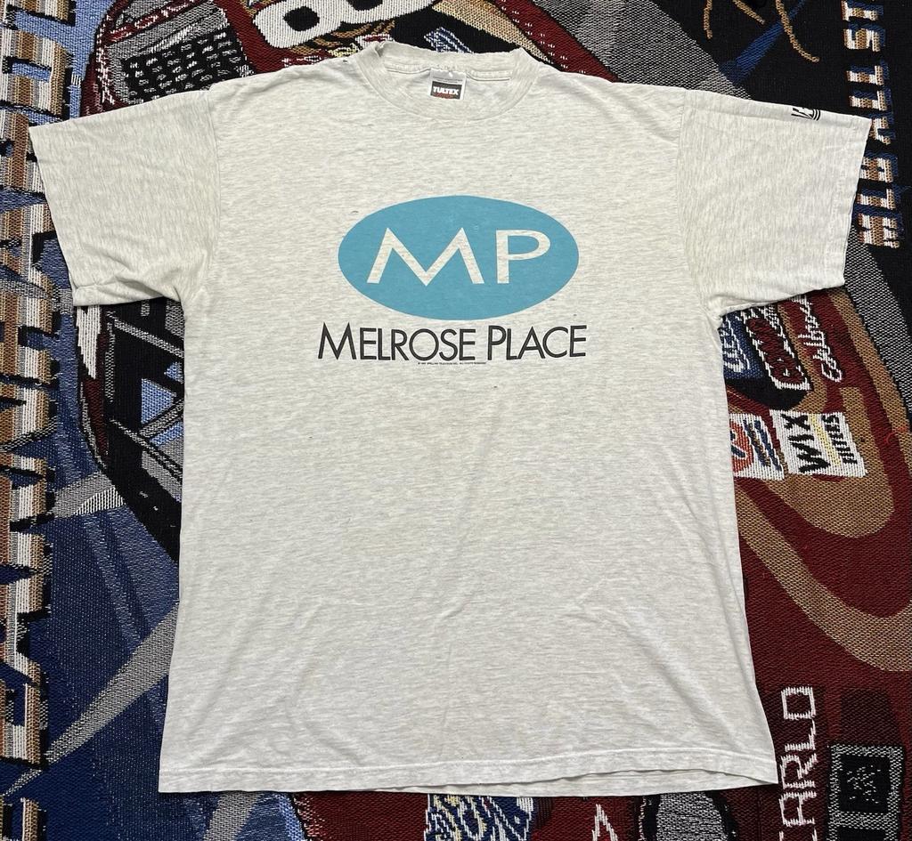 Винтажная футболка Melrose Place 90-х ТВ-промо Футболка Fox 1993 XL Потертая Heather Grey