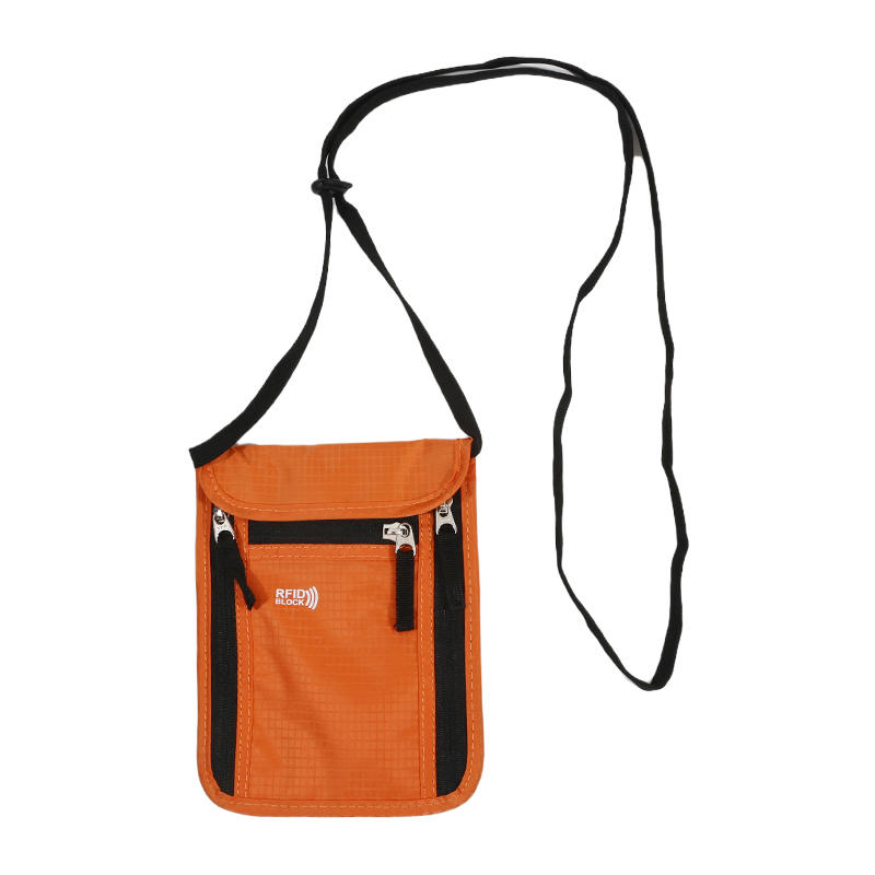 Портативная нейлоновая RFID сумка для паспорта и ID, многокарманный дорожный кошелек-пауч на шею, водонепроницаемый многофункциональный держатель для ID и кредитных карт, чехол для документов