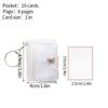 Mini Photocard Holder Transparent 16 Pockets Photo Album Keychain Idol Kpop Photocard Holder Binder Photocards Collector Book