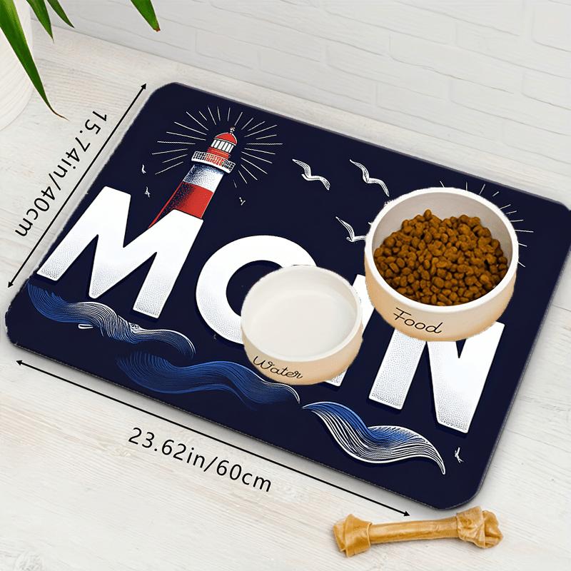 Морской коврик для двери с изображением маяка Моин, темно-синий нескользящий ковер для прихожей, ванной комнаты, кухни, мягкий моющийся коврик-приветствие