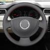 Car Steering Wheel Cover Leather Trim For Renault Logan 1 Sandero Clio Twingo 2 Symbol For Lada Largus 1 For Nissan Almera 3