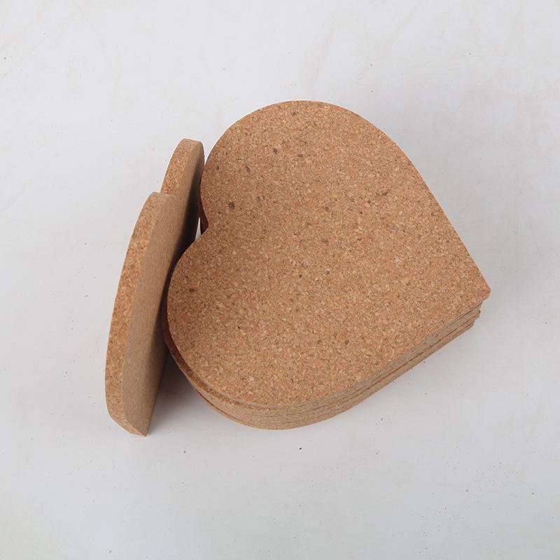 Круглая противоскользящая пробковая подставка под стакан с простым печатаемым узором для офиса или журнального столика