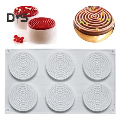 Многоразовая форма для шоколада, мягкая полезная форма для торта с шестью гравитациями